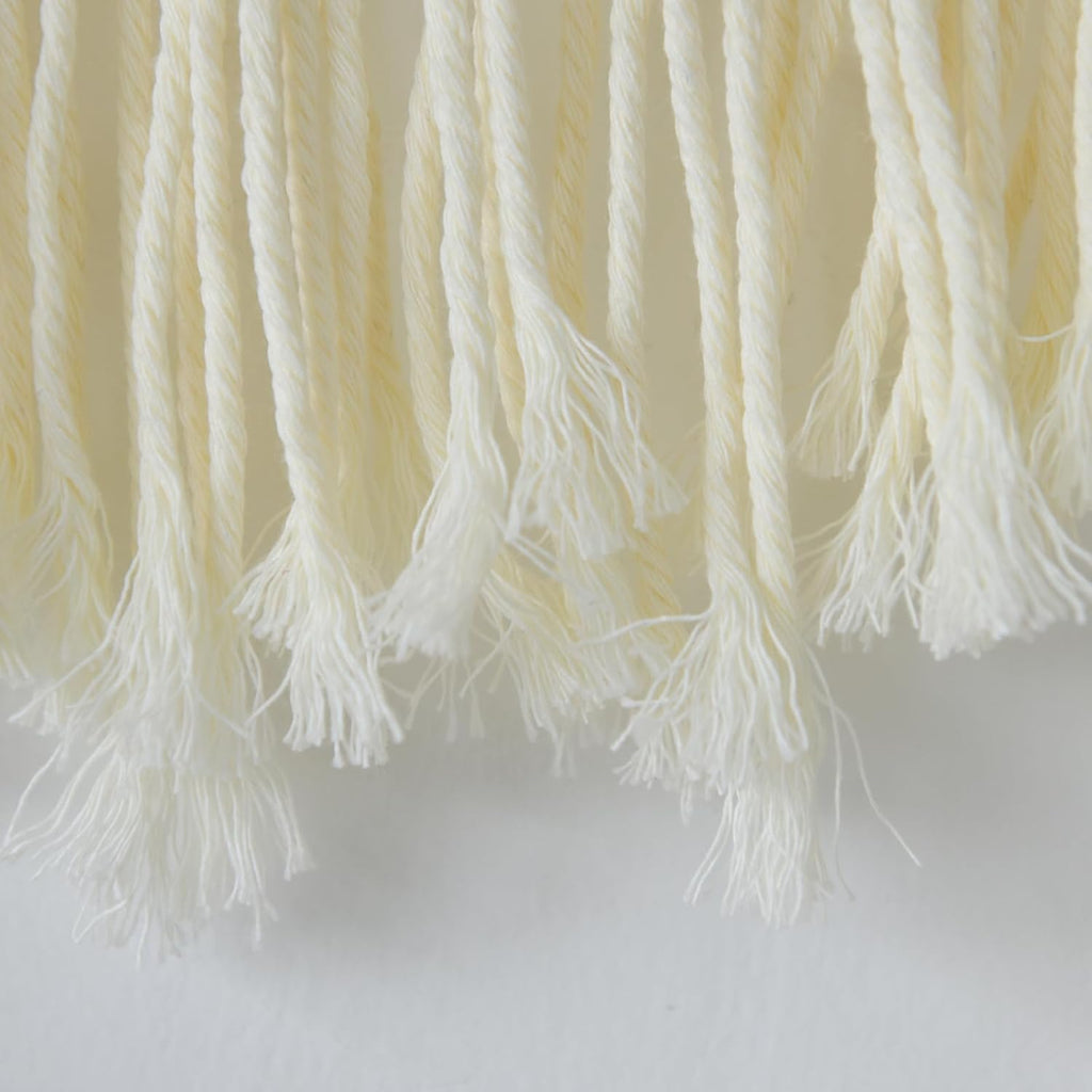 Jakalin Macrame Wall Hanging Boho Tassel Garland 57"x39" | Handmade Cotton Rope Wall Decor for Living Room, Bedroom, Nursery | Large Macrame Banner for Wedding Backdrop, Home Decoration