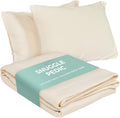 Snuggle-Pedic Pillow Case - King 20" x 36" White Pillow Cases w/Breathable Stretch Knit Cotton