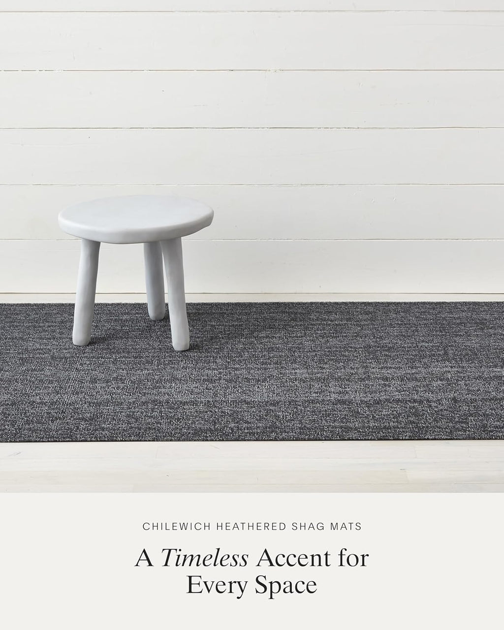 Chilewich Heathered Shag Mat - Premium Indoor/Outdoor Rectangle Rug for Entryway, Bathroom, Patio, Kitchen - Waterproof Backing - Grey - 3’ x 5”