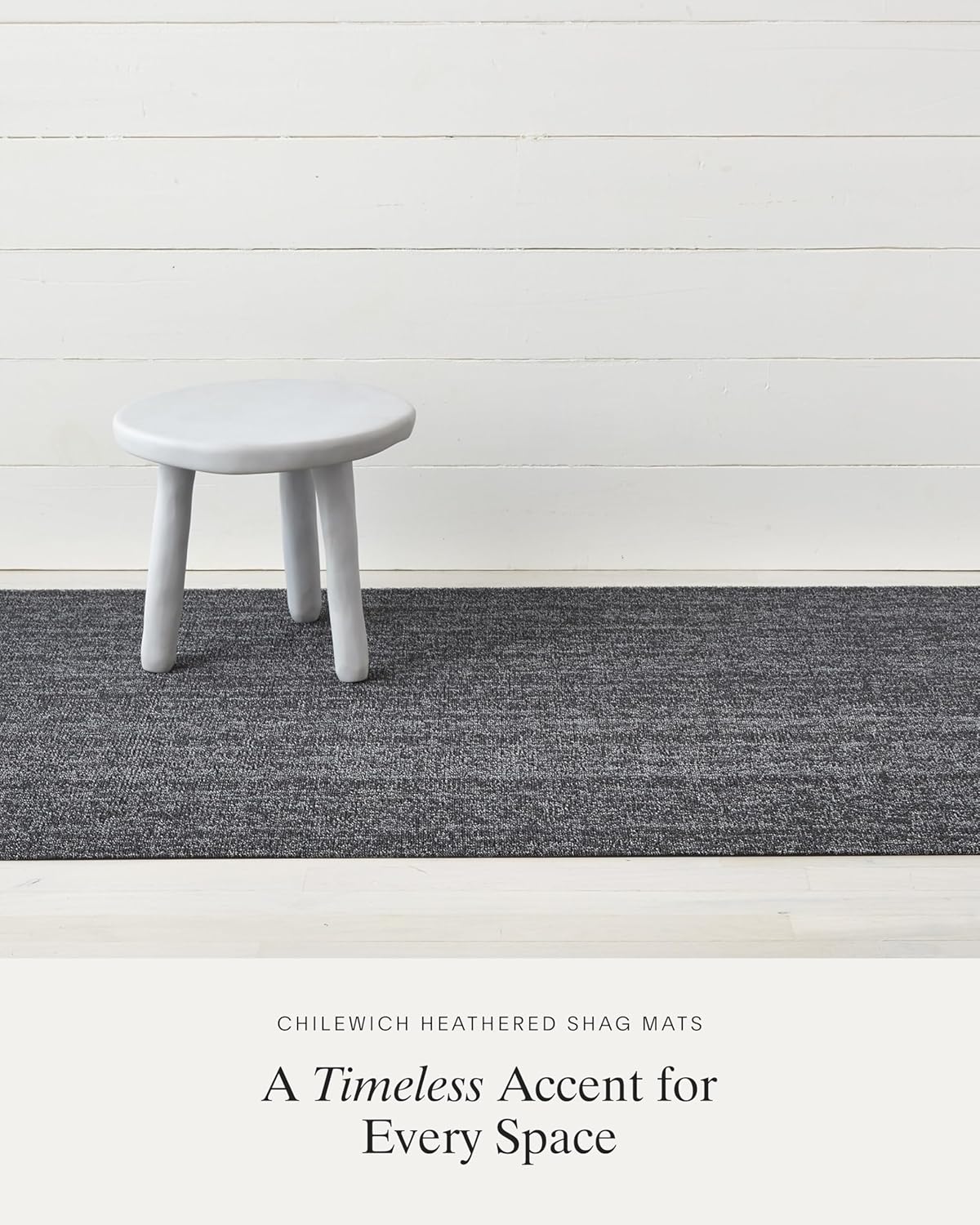 Chilewich Heathered Shag Mat - Premium Indoor/Outdoor Rectangle Rug for Entryway, Bathroom, Patio, Kitchen - Waterproof Backing - Grey - 3’ x 5”