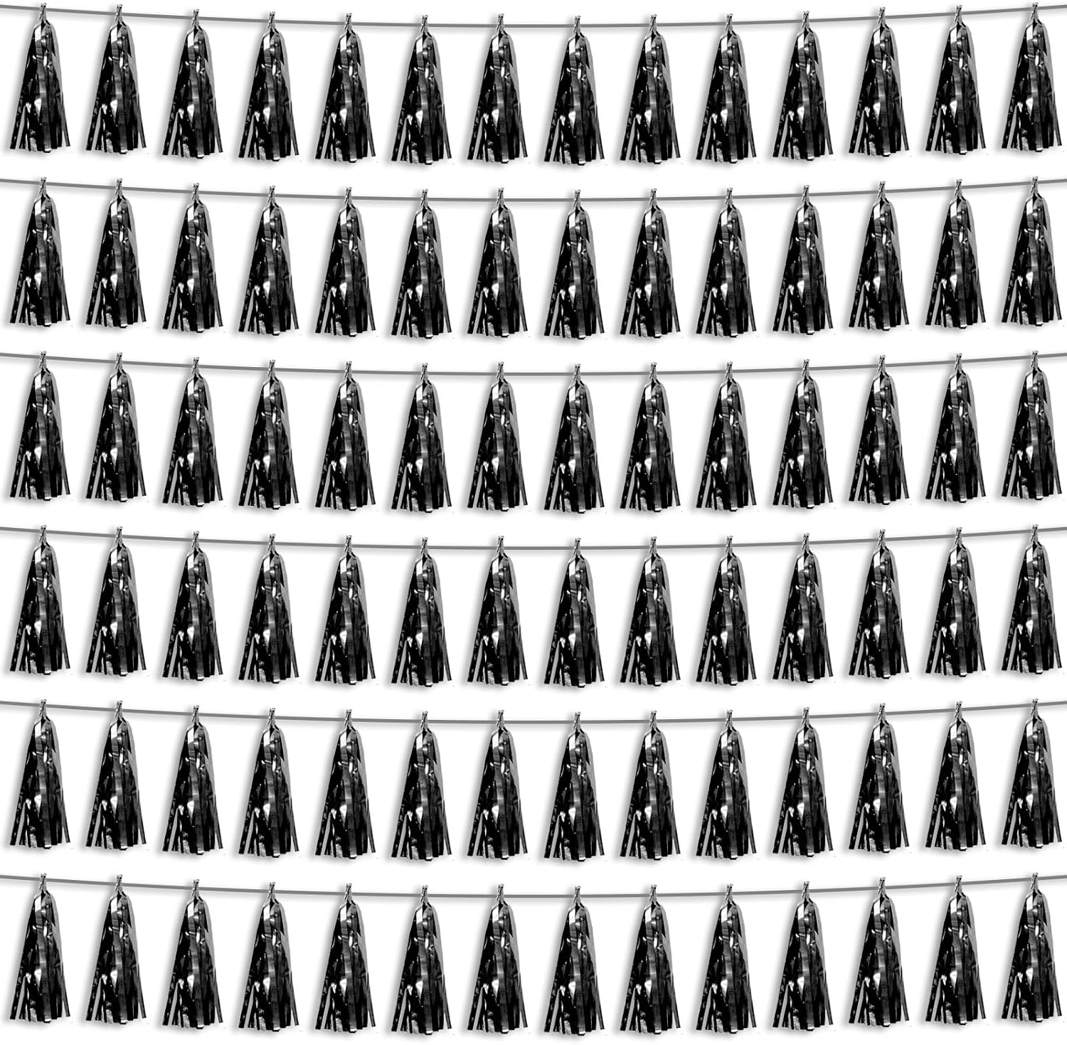 6P Gold Party Decoration Tassel Garland for Parade Floats, Bachelorette, Wedding, Birthday, Halloween, Christmas, Bridal/Baby Shower Party Decorations