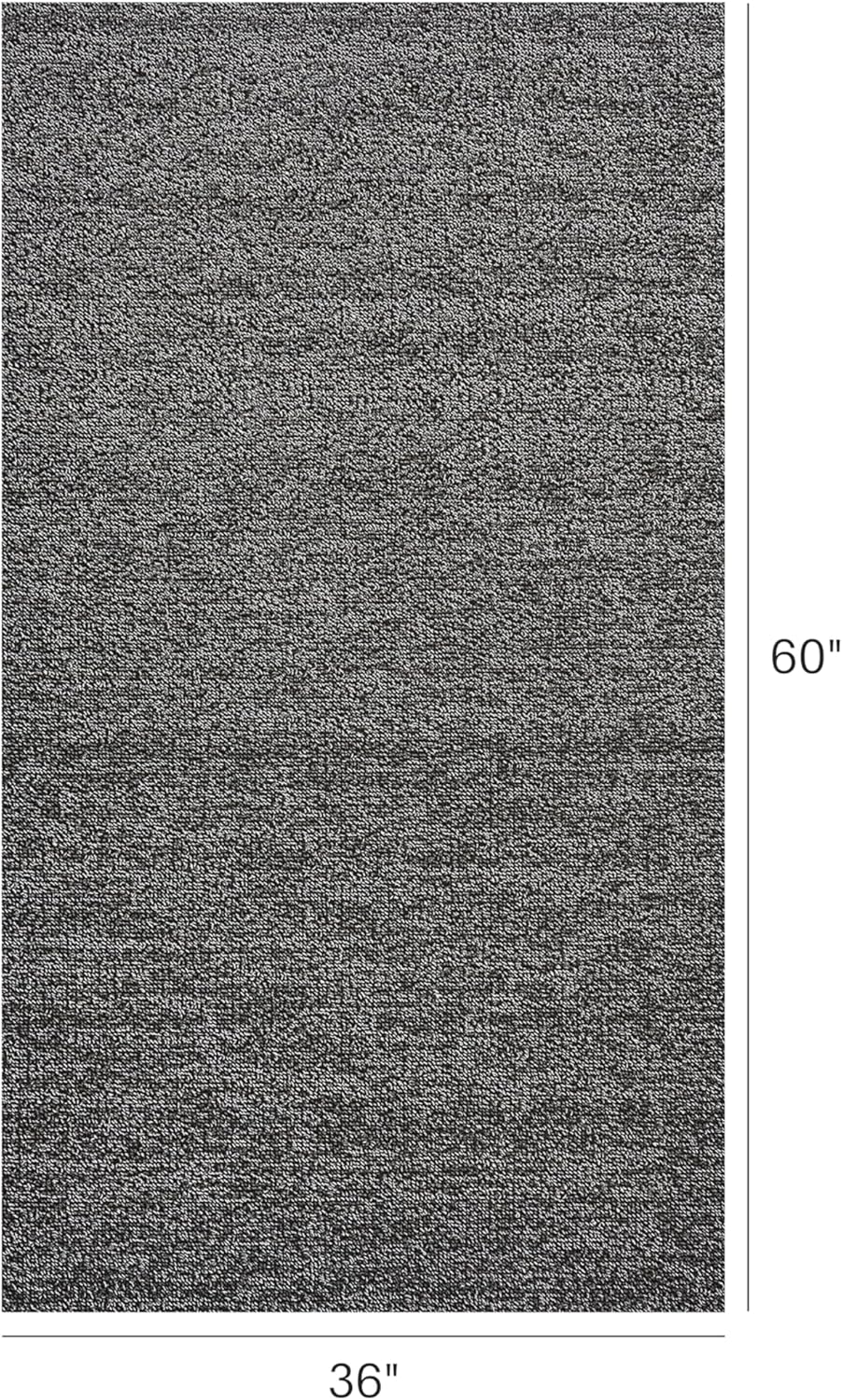 Chilewich Heathered Shag Mat - Premium Indoor/Outdoor Rectangle Rug for Entryway, Bathroom, Patio, Kitchen - Waterproof Backing - Grey - 3’ x 5”